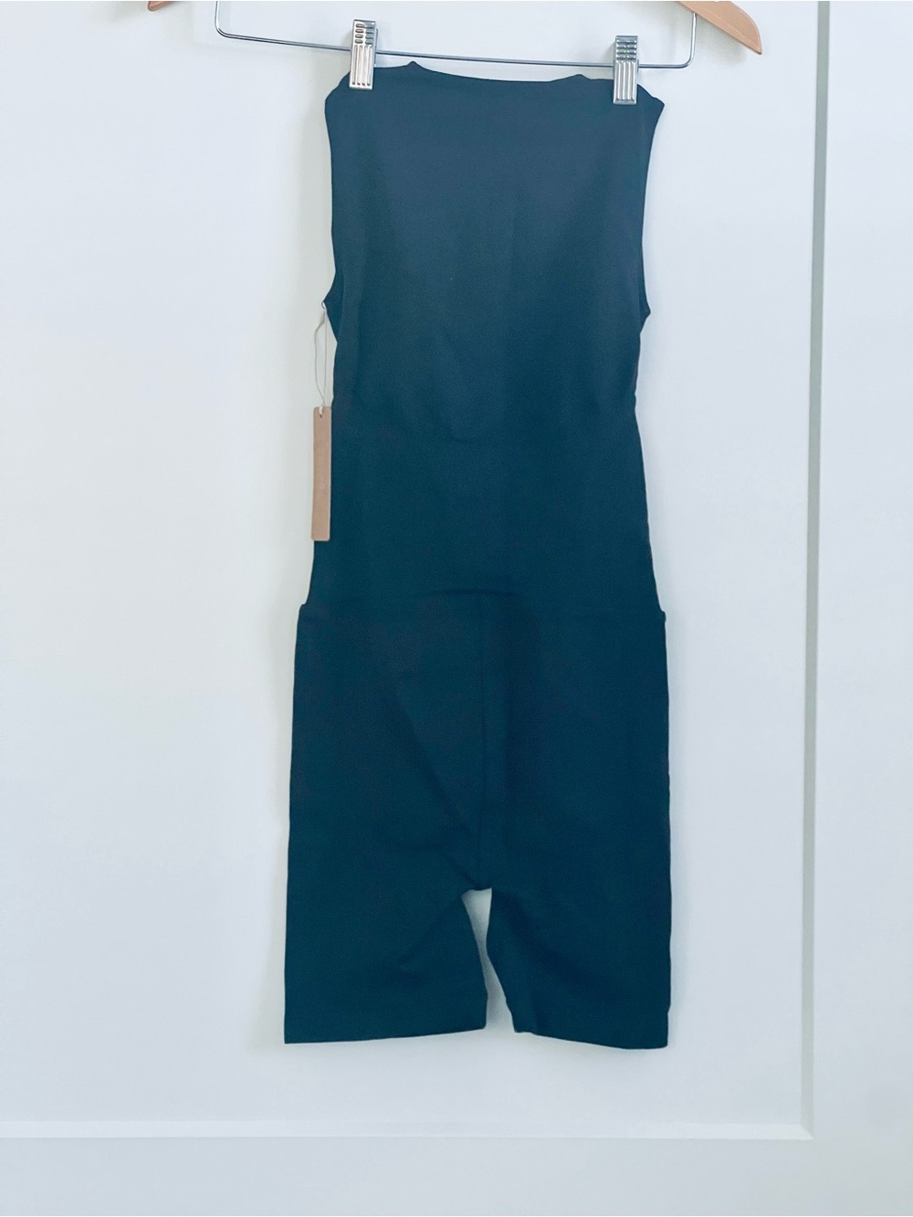 SKIMS Contour Nylon Mid-Thigh Onesie Shapewear Bodysuit Onyx XXS/XS - Picture 4 of 8